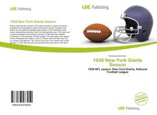 Capa do livro de 1936 New York Giants Season 