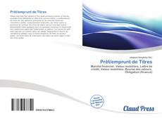 Обложка Prêt/emprunt de Titres