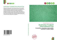 Portada del libro de Australian Football International Cup