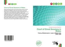 Buchcover von Court of Great Sessions in Wales