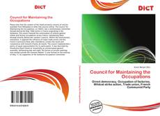 Council for Maintaining the Occupations的封面