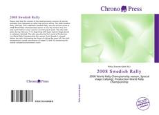 Bookcover of 2008 Swedish Rally