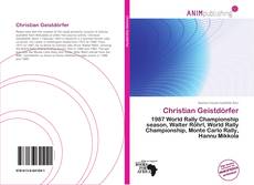 Buchcover von Christian Geistdörfer