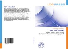 Bookcover of 1975 in Baseball