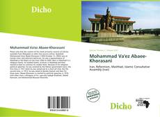Buchcover von Mohammad Va'ez Abaee-Khorasani