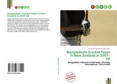 Bookcover of Bangladeshi Cricket Team in New Zealand in 2007–08