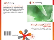 Capa do livro de Henry Pearce (Australian politician) 