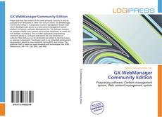 Bookcover of GX WebManager Community Edition