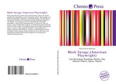 Capa do livro de Mark Savage (American Playwright) 