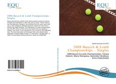 Capa do livro de 2008 Bausch & Lomb Championships – Singles 