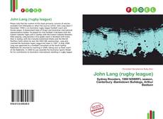 Portada del libro de John Lang (rugby league)