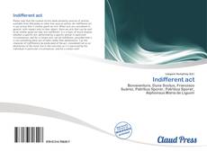 Indifferent act kitap kapağı