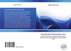 Portada del libro de Constitution Restoration Act