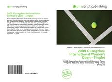 2008 Guangzhou International Women's Open – Singles kitap kapağı