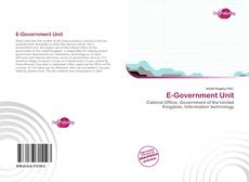 Bookcover of E-Government Unit