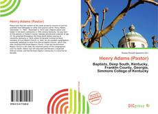 Portada del libro de Henry Adams (Pastor)