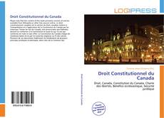 Bookcover of Droit Constitutionnel du Canada