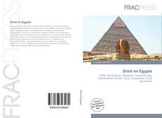 Bookcover of Droit en Égypte