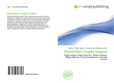 Buchcover von David Allen (rugby league)