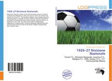 1926–27 Divisione Nazionale kitap kapağı