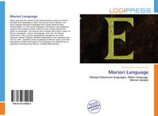 Bookcover of Moriori Language