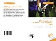 Bookcover of 1992 Alabama Crimson Tide Football Team