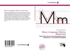 Bookcover of Mono Language (Native American)