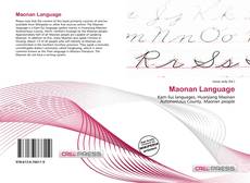 Couverture de Maonan Language