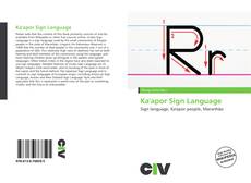 Buchcover von Ka'apor Sign Language