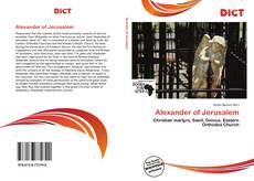 Capa do livro de Alexander of Jerusalem 