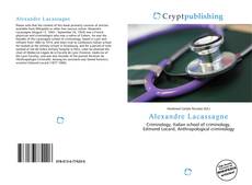 Buchcover von Alexandre Lacassagne