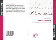 Korean Dialects kitap kapağı