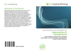 Bookcover of Approaches of management