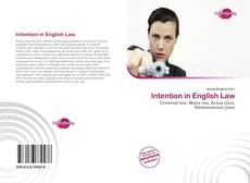Portada del libro de Intention in English Law