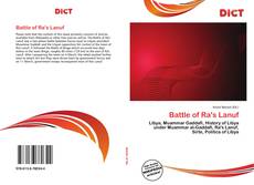 Bookcover of Battle of Ra's Lanuf