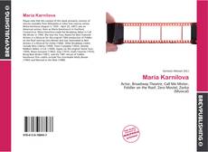 Copertina di Maria Karnilova