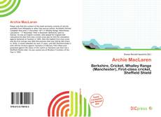 Portada del libro de Archie MacLaren