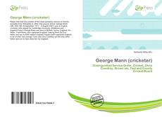 Bookcover of George Mann (cricketer)