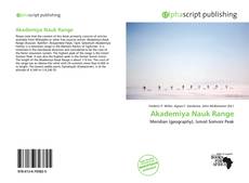 Bookcover of Akademiya Nauk Range
