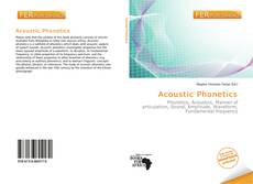 Couverture de Acoustic Phonetics