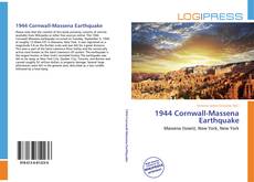 Bookcover of 1944 Cornwall-Massena Earthquake