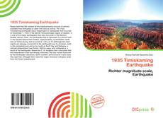 Portada del libro de 1935 Timiskaming Earthquake