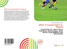 Portada del libro de 2010–11 Lincoln City F.C. Season