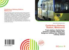 Portada del libro de Canterbury Railway Station, Melbourne