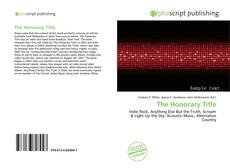 Bookcover of The Honorary Title