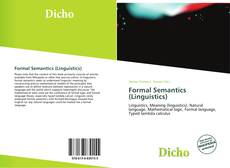 Bookcover of Formal Semantics (Linguistics)