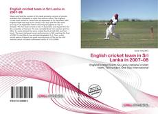 Couverture de English cricket team in Sri Lanka in 2007–08