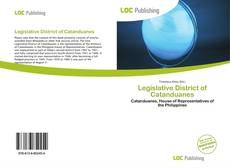 Bookcover of Legislative District of Catanduanes