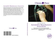 Bookcover of Automobile Manufacturers Association