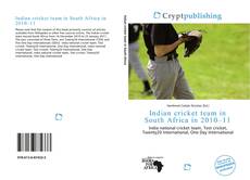 Bookcover of Indian cricket team in South Africa in 2010–11